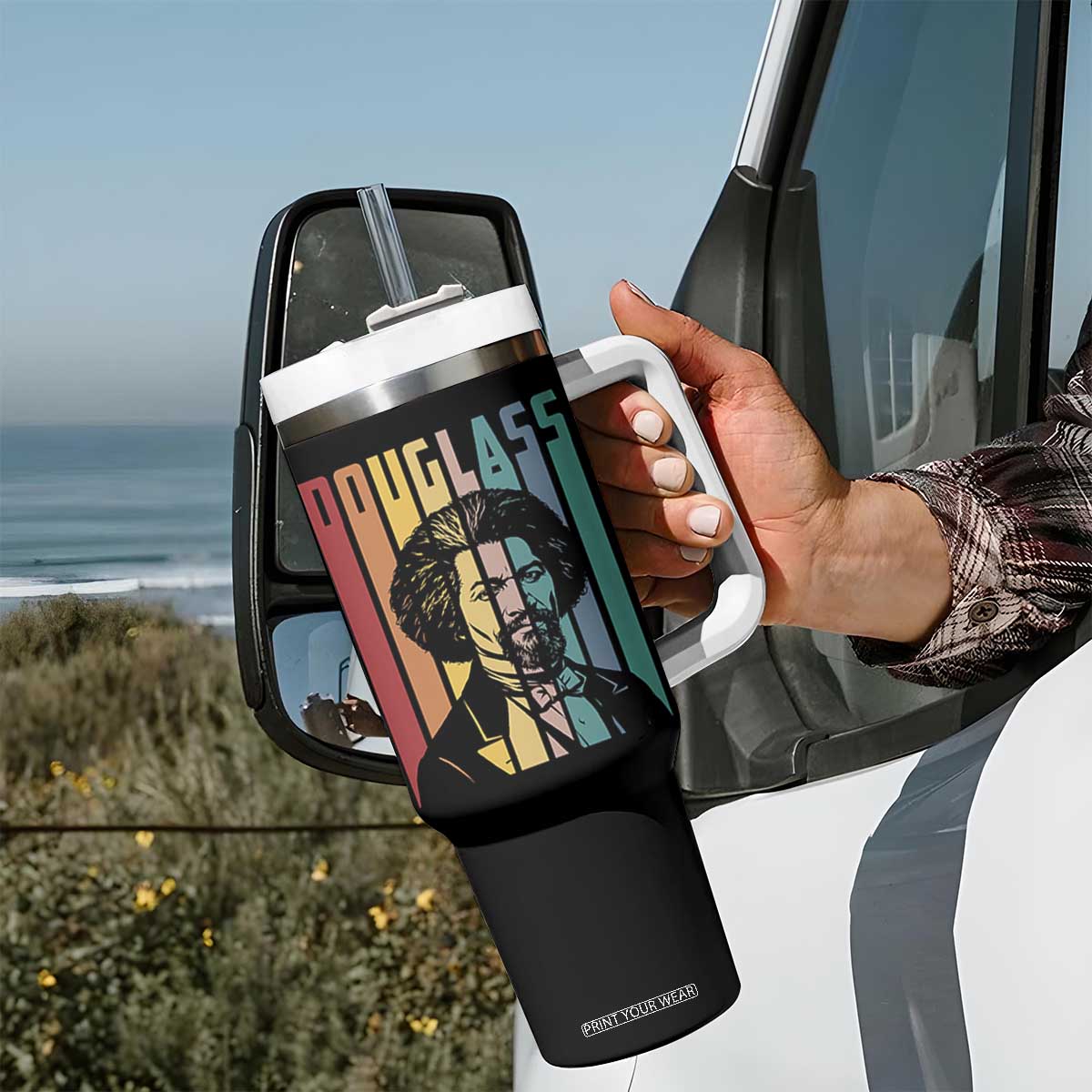 Frederick Douglass Tumbler With Handle American Black History TS14 Print Your Wear