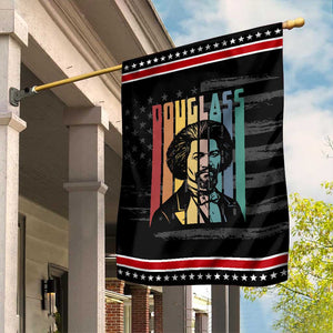 Frederick Douglass Garden Flag American Black History TS14 Distressed Black Red Print Your Wear