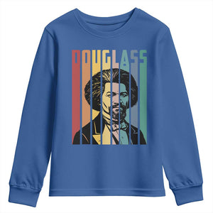 Frederick Douglass Youth Sweatshirt American Black History TS14 Royal Blue Print Your Wear