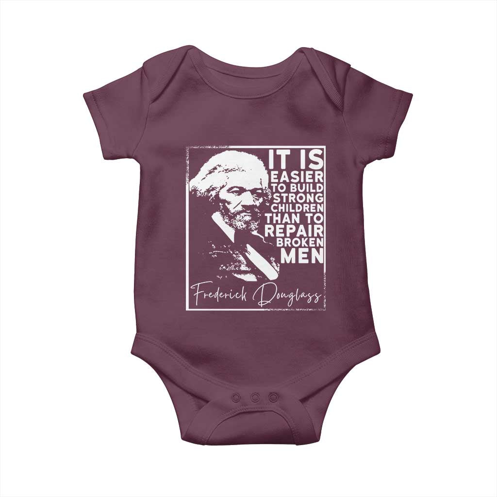 Frederick Douglass Quote Baby Onesie Black History Month TS14 Maroon Print Your Wear