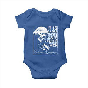 Frederick Douglass Quote Baby Onesie Black History Month TS14 Royal Blue Print Your Wear