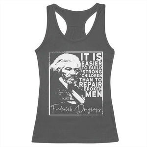 Frederick Douglass Quote Racerback Tank Top Black History Month TS14 Dark Heather Print Your Wear