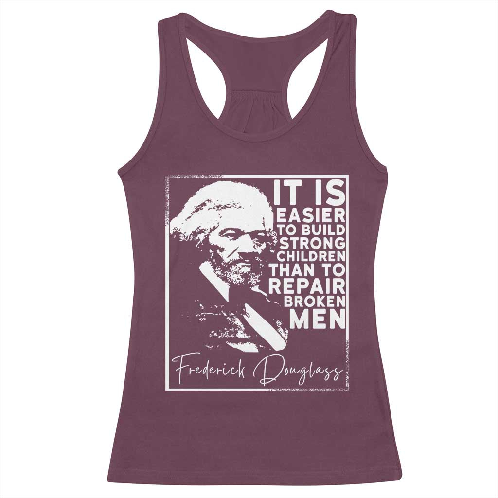 Frederick Douglass Quote Racerback Tank Top Black History Month TS14 Maroon Print Your Wear