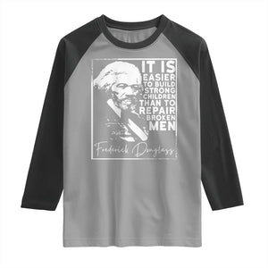 Frederick Douglass Quote Raglan Shirt Black History Month TS14 Sport Gray Black Print Your Wear