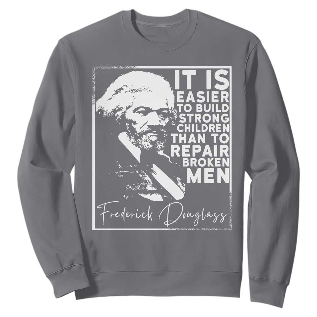 Frederick Douglass Quote Sweatshirt Black History Month TS14 Charcoal Print Your Wear