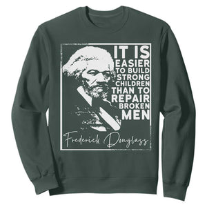 Frederick Douglass Quote Sweatshirt Black History Month TS14 Dark Forest Green Print Your Wear