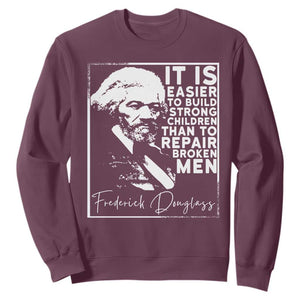 Frederick Douglass Quote Sweatshirt Black History Month TS14 Maroon Print Your Wear