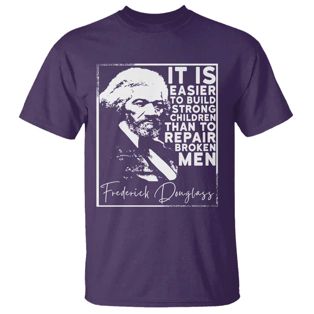 Frederick Douglass Quote T Shirt Black History Month TS14 Purple Print Your Wear