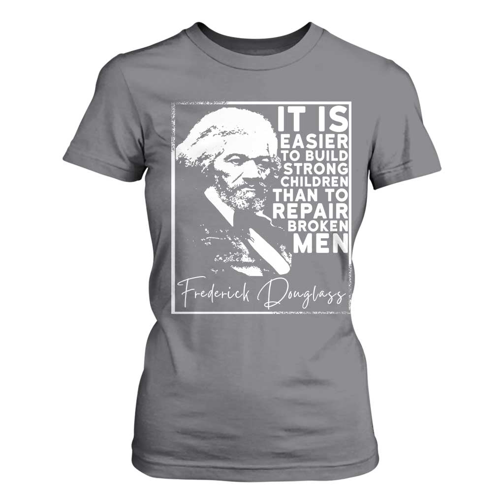 Frederick Douglass Quote T Shirt For Women Black History Month TS14 Charcoal Print Your Wear