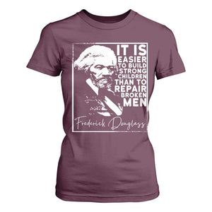 Frederick Douglass Quote T Shirt For Women Black History Month TS14 Maroon Print Your Wear