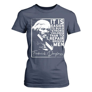 Frederick Douglass Quote T Shirt For Women Black History Month TS14 Navy Print Your Wear