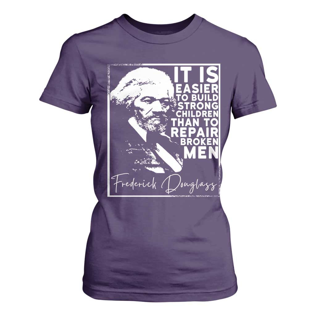 Frederick Douglass Quote T Shirt For Women Black History Month TS14 Purple Print Your Wear
