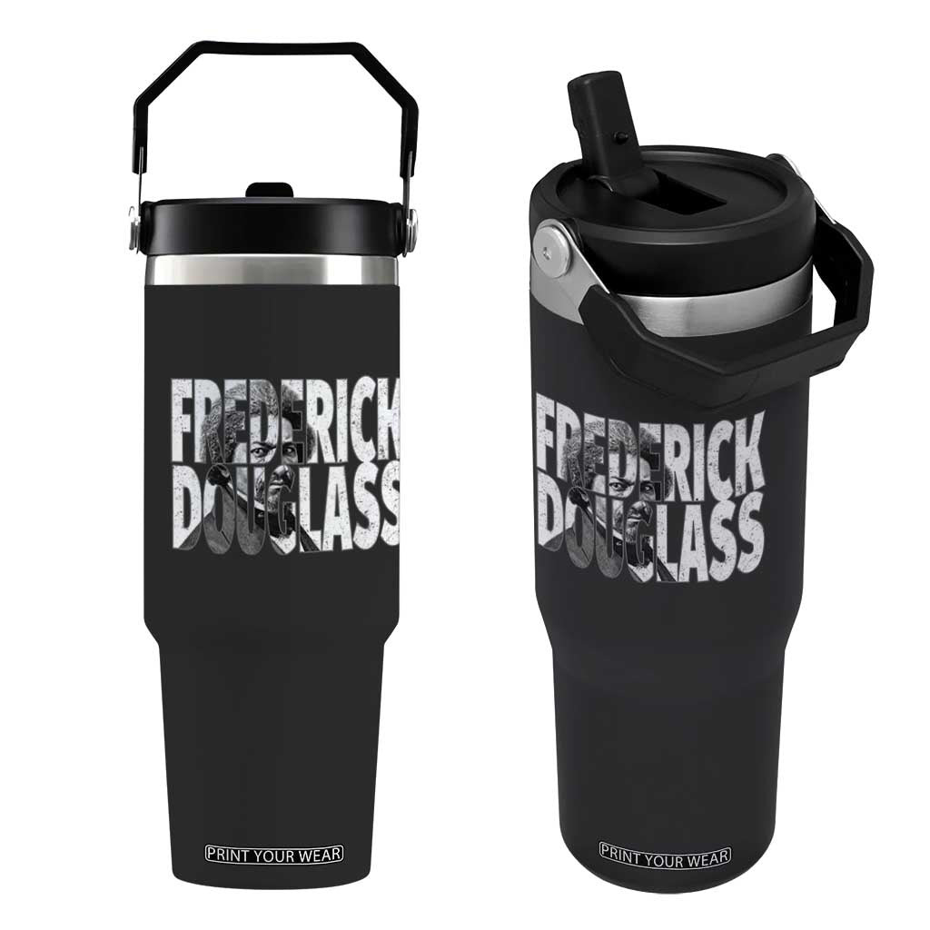 Frederick Douglass Flip Straw Tumbler Black History Month TS14 One Size: 30 oz Black Print Your Wear