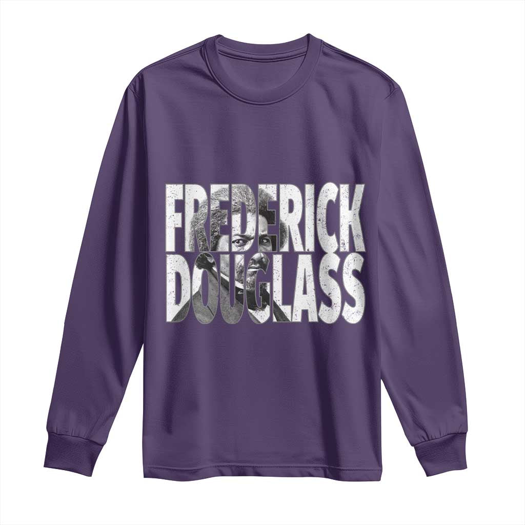 Frederick Douglass Long Sleeve Shirt Black History Month TS14 Purple Print Your Wear