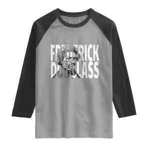 Frederick Douglass Raglan Shirt Black History Month TS14 Sport Gray Black Print Your Wear