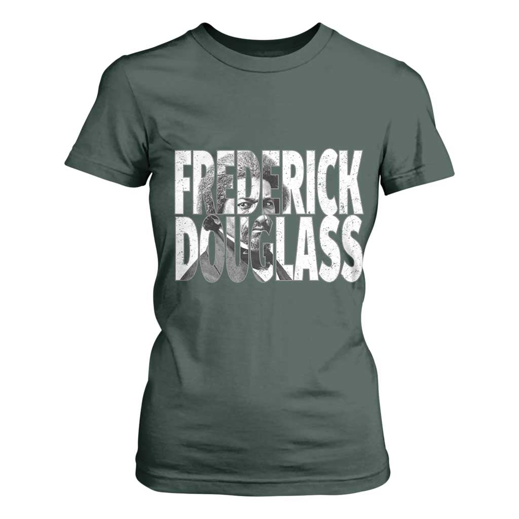 Frederick Douglass T Shirt For Women Black History Month TS14 Dark Forest Green Print Your Wear