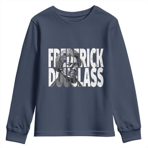 Frederick Douglass Youth Sweatshirt Black History Month TS14 Navy Print Your Wear