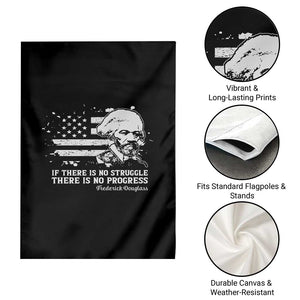 Frederick Douglass Quote Garden Flag Is There Is No Struggle There Is No Progress TS14 Print Your Wear