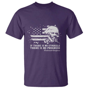 Frederick Douglass Quote T Shirt Is There Is No Struggle There Is No Progress TS14 Purple Print Your Wear