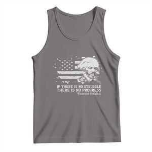 Frederick Douglass Quote Tank Top Is There Is No Struggle There Is No Progress TS14 Deep Heather Print Your Wear