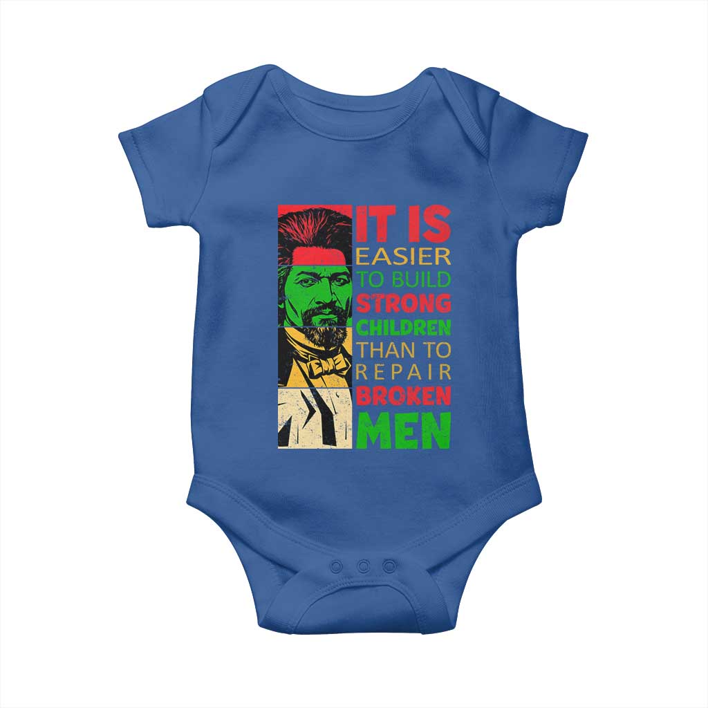 Frederick Douglass Pride Quote Baby Onesie Black History Month TS14 Royal Blue Print Your Wear