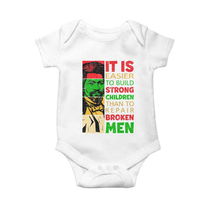 Frederick Douglass Pride Quote Baby Onesie Black History Month TS14 White Print Your Wear