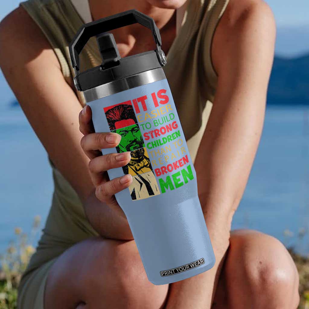 Frederick Douglass Pride Quote Flip Straw Tumbler Black History Month TS14 One Size: 30 oz Light Blue Print Your Wear