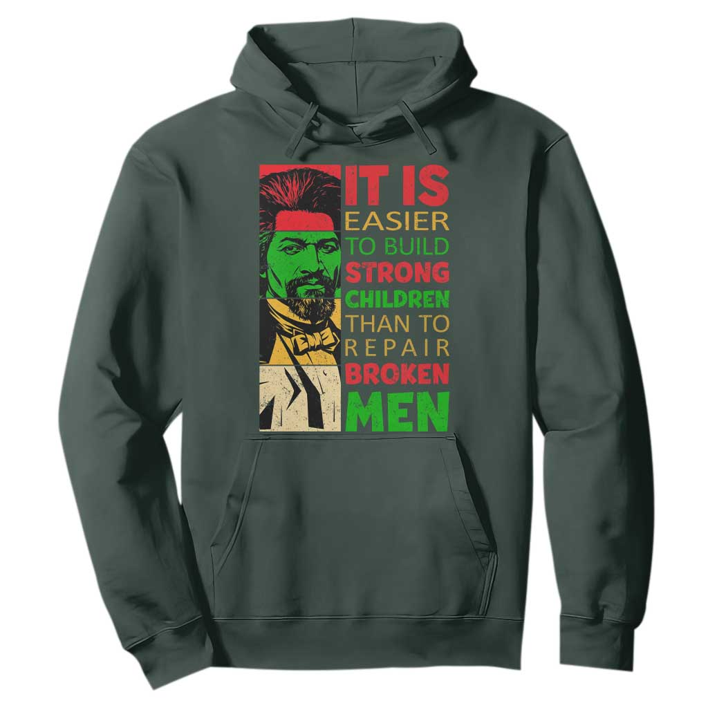 Frederick Douglass Pride Quote Hoodie Black History Month TS14 Dark Forest Green Print Your Wear