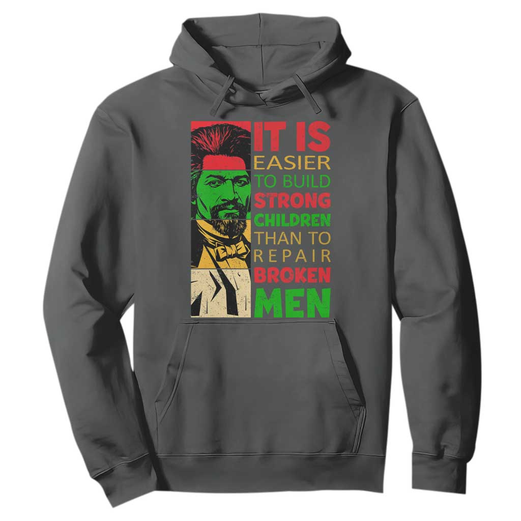 Frederick Douglass Pride Quote Hoodie Black History Month TS14 Dark Heather Print Your Wear