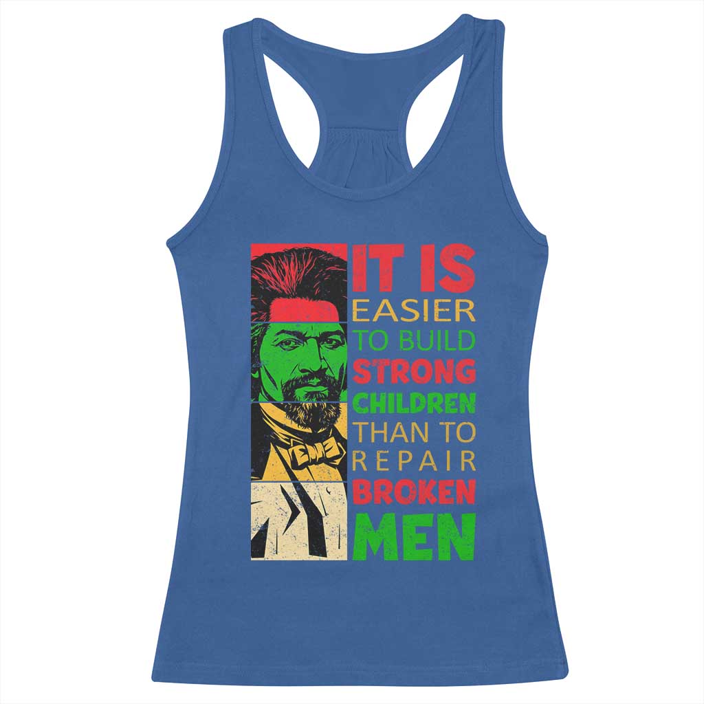 Frederick Douglass Pride Quote Racerback Tank Top Black History Month TS14 Royal Blue Print Your Wear