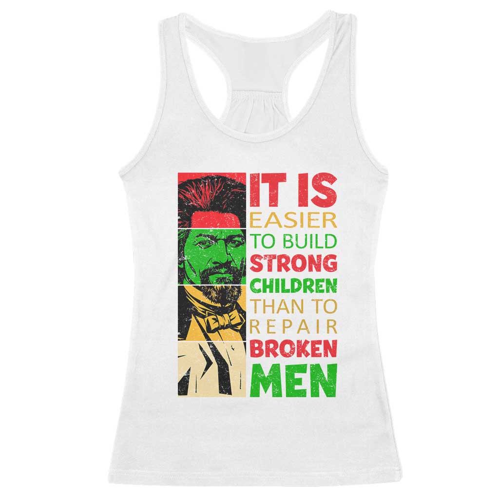Frederick Douglass Pride Quote Racerback Tank Top Black History Month TS14 White Print Your Wear