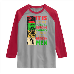 Frederick Douglass Pride Quote Raglan Shirt Black History Month TS14 Sport Gray Red Print Your Wear