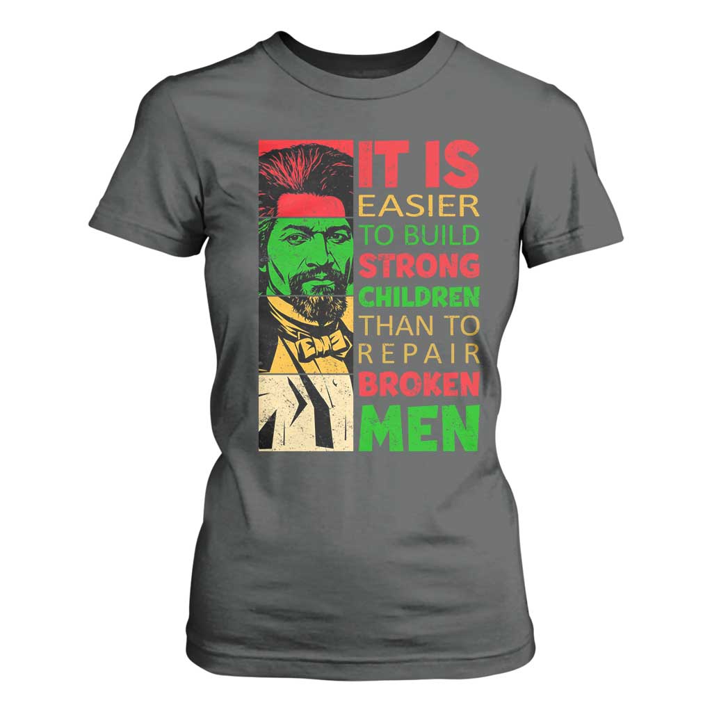 Frederick Douglass Pride Quote T Shirt For Women Black History Month TS14 Dark Heather Print Your Wear