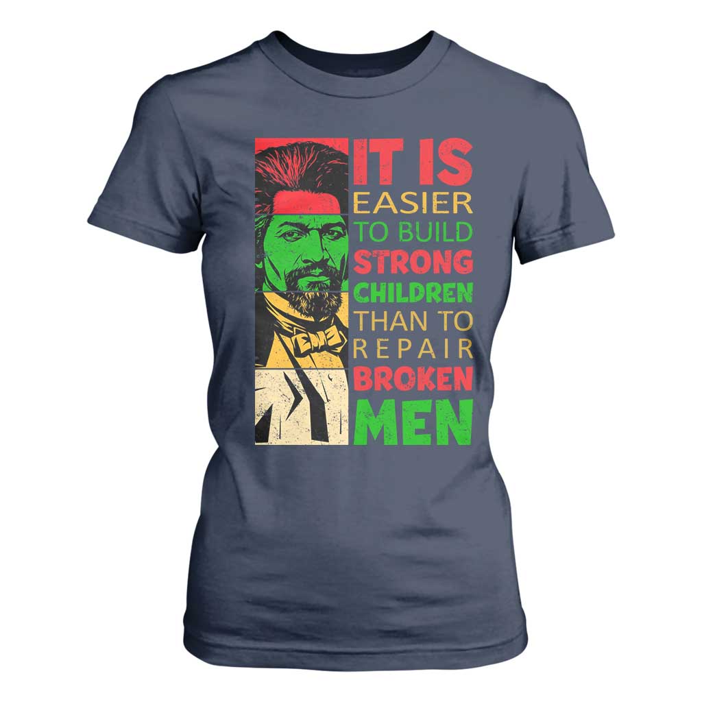 Frederick Douglass Pride Quote T Shirt For Women Black History Month TS14 Navy Print Your Wear