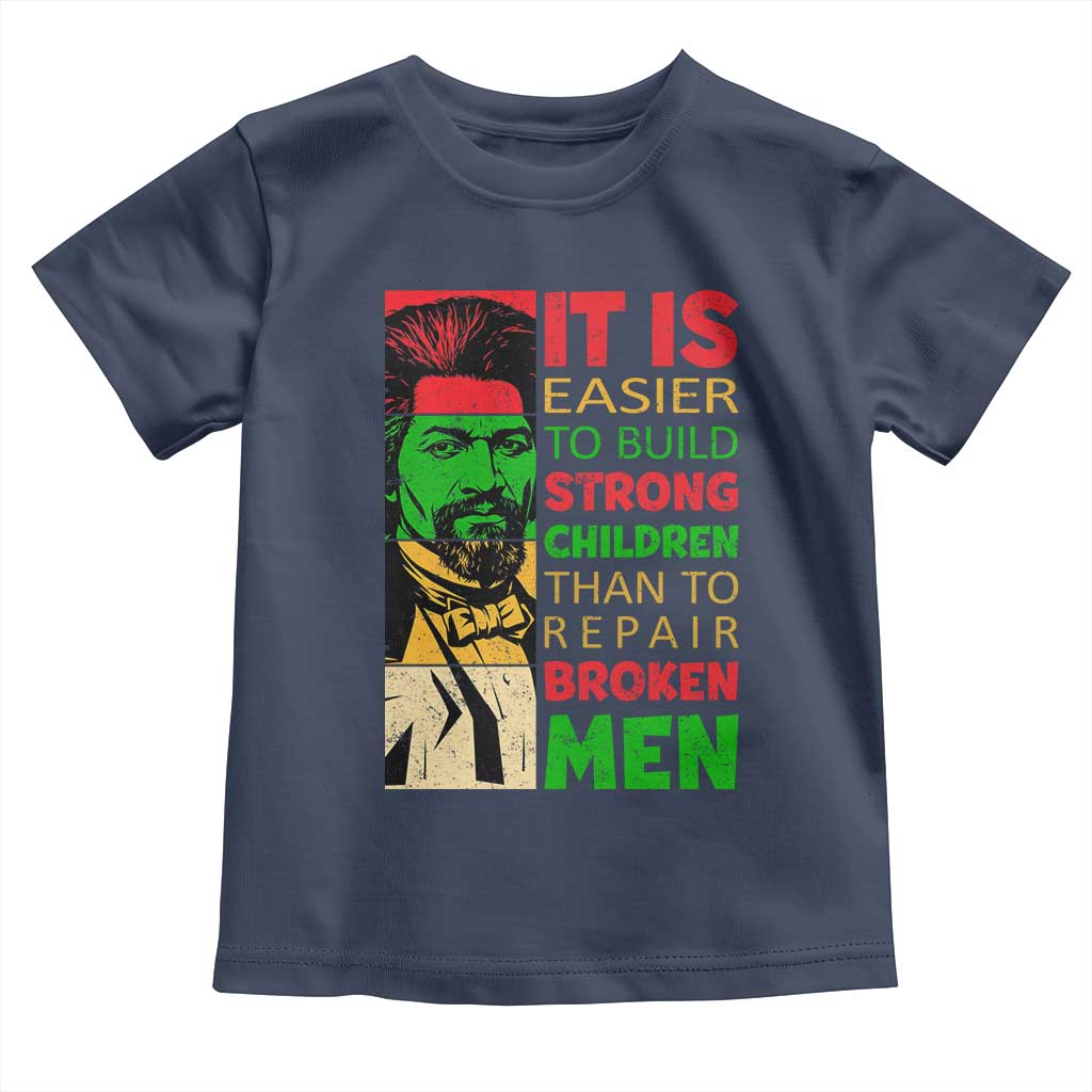 Frederick Douglass Pride Quote Toddler T Shirt Black History Month TS14 Navy Print Your Wear