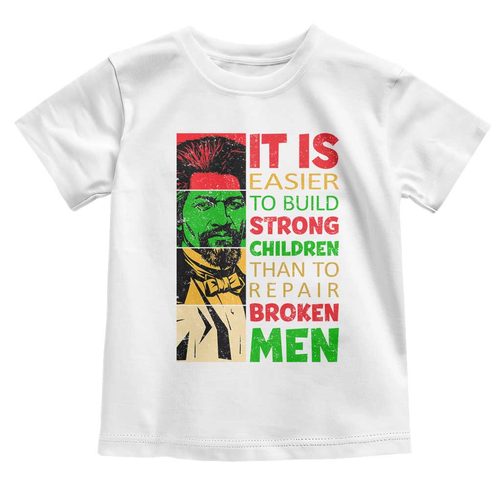 Frederick Douglass Pride Quote Toddler T Shirt Black History Month TS14 White Print Your Wear