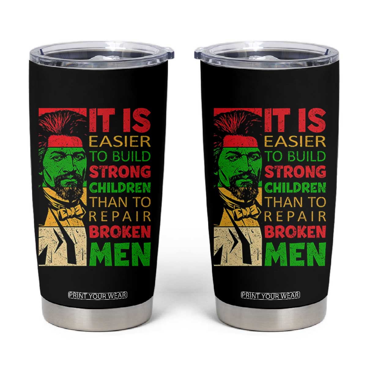 Frederick Douglass Pride Quote Tumbler Cup Black History Month TS14 Black Print Your Wear