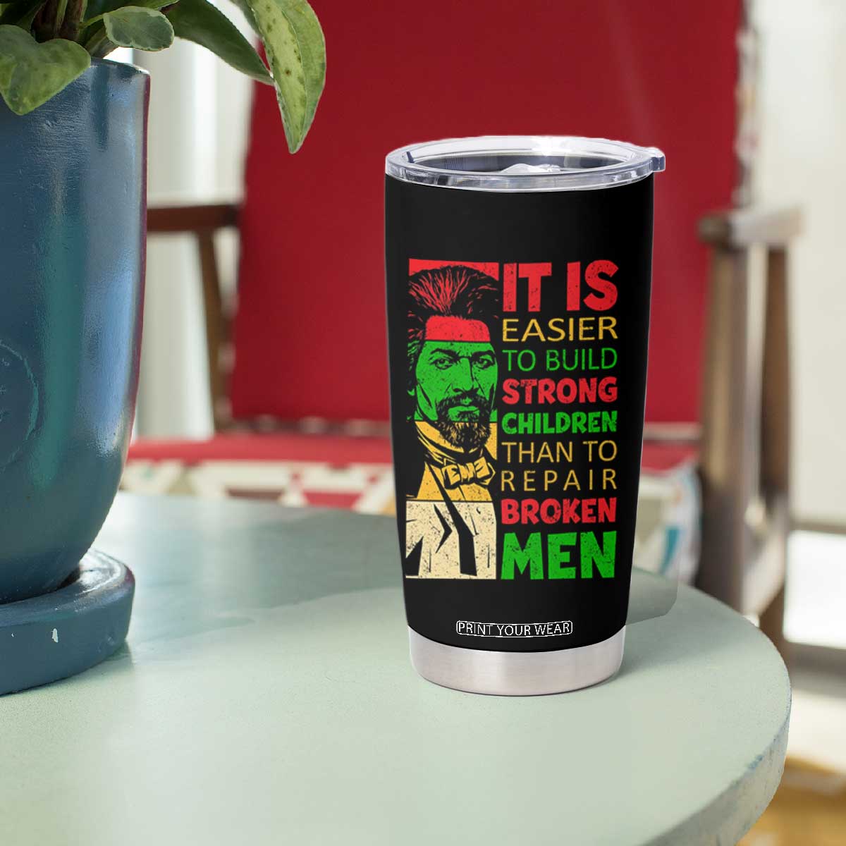 Frederick Douglass Pride Quote Tumbler Cup Black History Month TS14 Print Your Wear