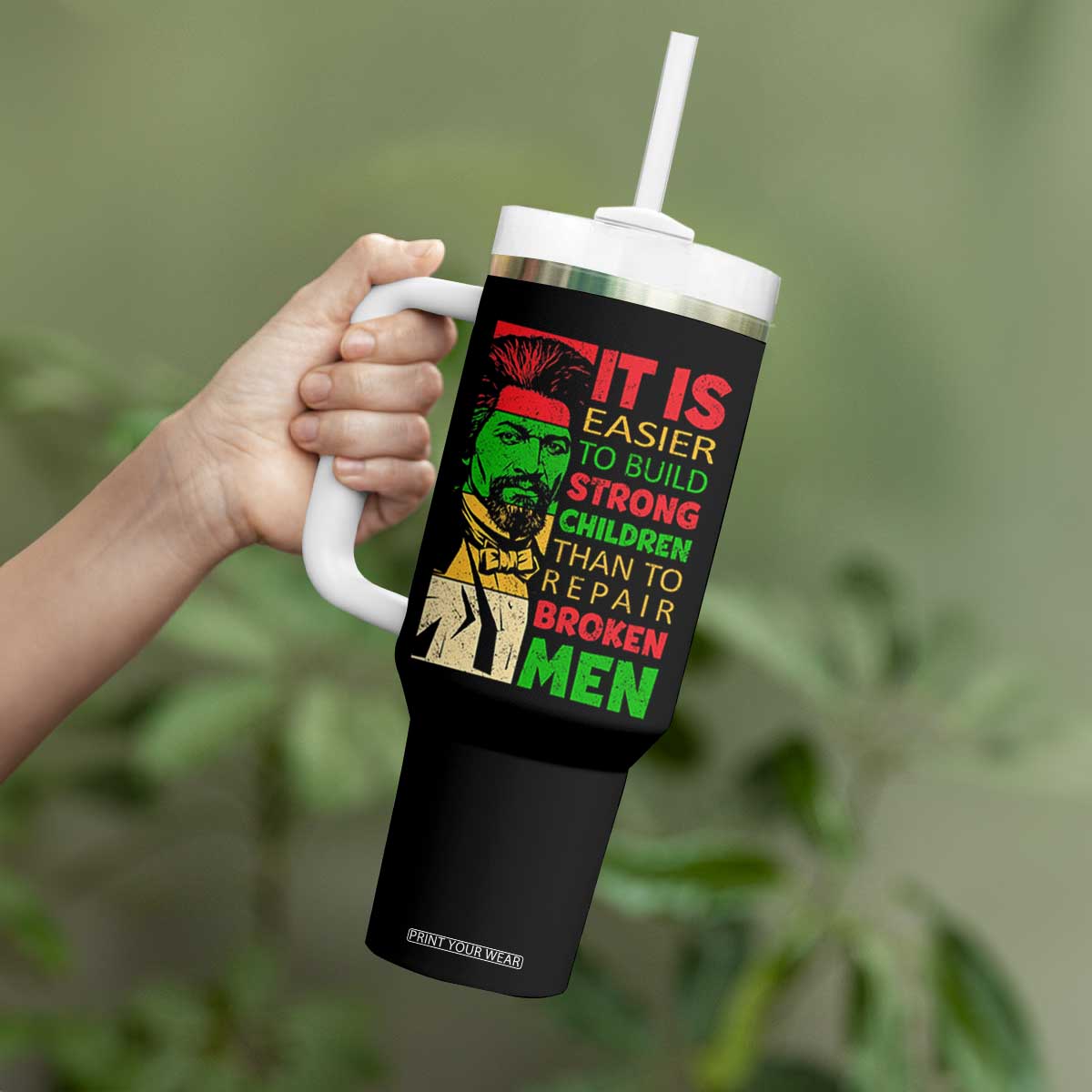 Frederick Douglass Pride Quote Tumbler With Handle Black History Month TS14 Print Your Wear