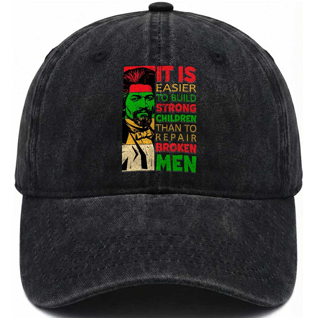 Frederick Douglass Pride Quote Washed Cotton Baseball Cap Black History Month TS14 Washed Cap Universal Fit Black Print Your Wear