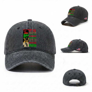Frederick Douglass Pride Quote Washed Cotton Baseball Cap Black History Month TS14 Washed Cap Universal Fit Dark Gray Print Your Wear