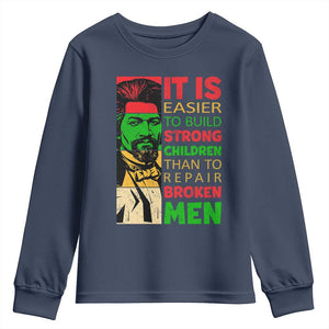 Frederick Douglass Pride Quote Youth Sweatshirt Black History Month TS14 Navy Print Your Wear