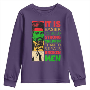 Frederick Douglass Pride Quote Youth Sweatshirt Black History Month TS14 Purple Print Your Wear