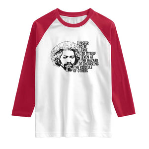 Frederick Douglass Pride Quote Raglan Shirt TS14 White Red Print Your Wear