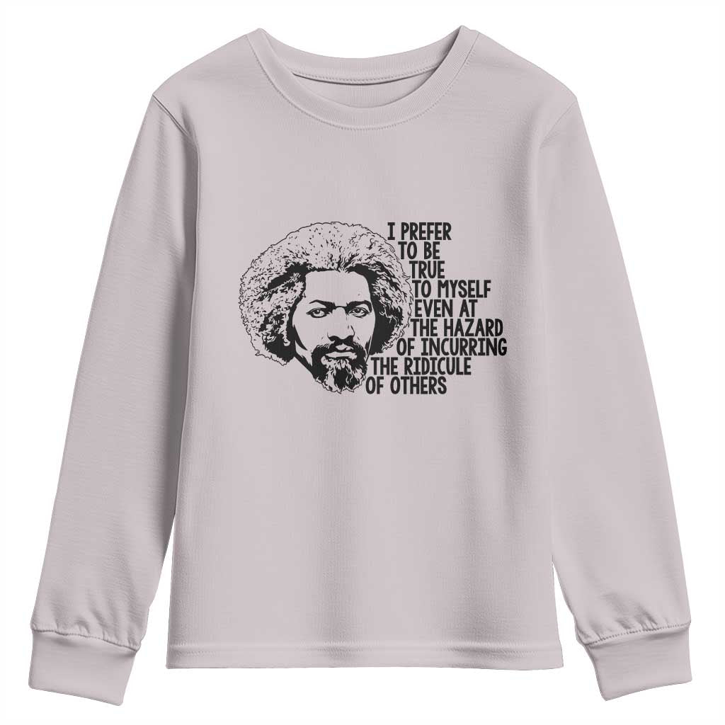 Frederick Douglass Pride Quote Youth Sweatshirt TS14 Ice Gray Print Your Wear