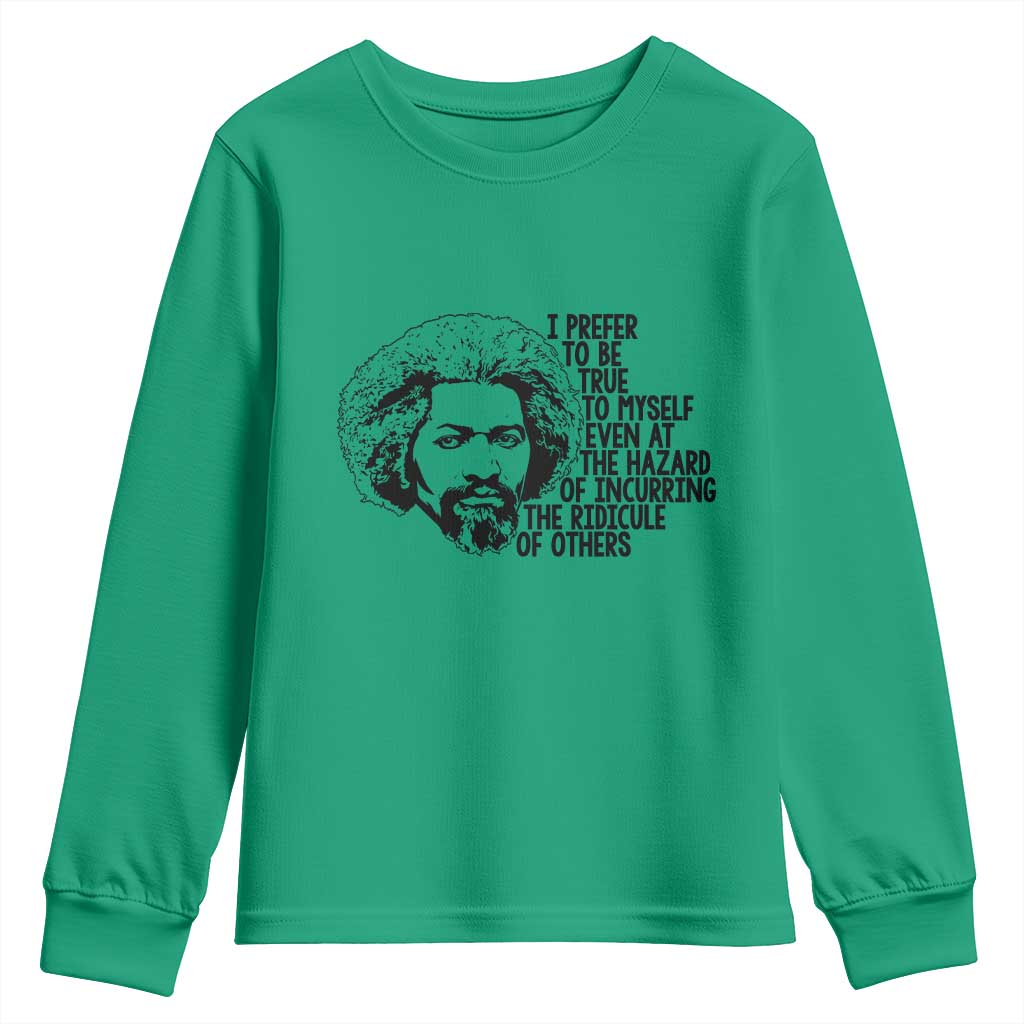 Frederick Douglass Pride Quote Youth Sweatshirt TS14 Irish Green Print Your Wear