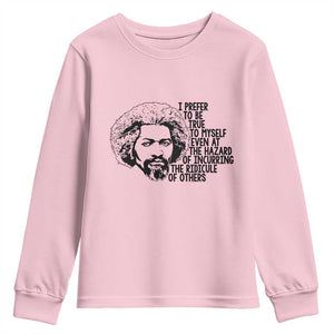 Frederick Douglass Pride Quote Youth Sweatshirt TS14 Light Pink Print Your Wear