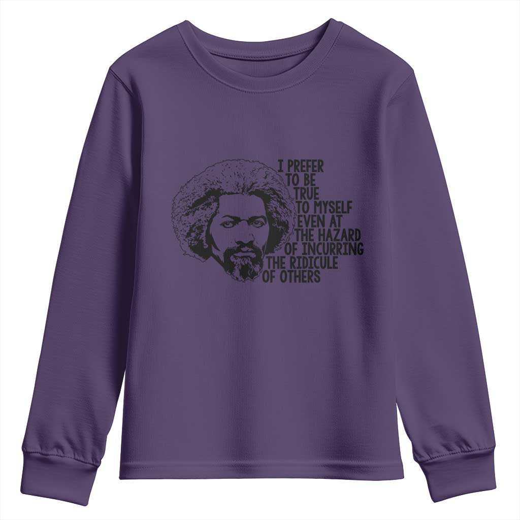 Frederick Douglass Pride Quote Youth Sweatshirt TS14 Purple Print Your Wear