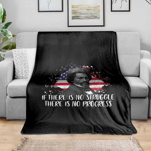 Frederick Douglass American Flag Throw Blanket Is There Is No Struggle There Is No Progress TS14 Print Your Wear