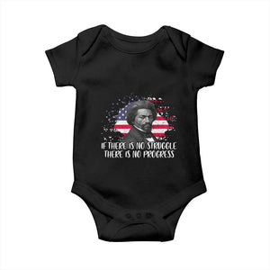 Frederick Douglass American Flag Baby Onesie Is There Is No Struggle There Is No Progress TS14 Black Print Your Wear